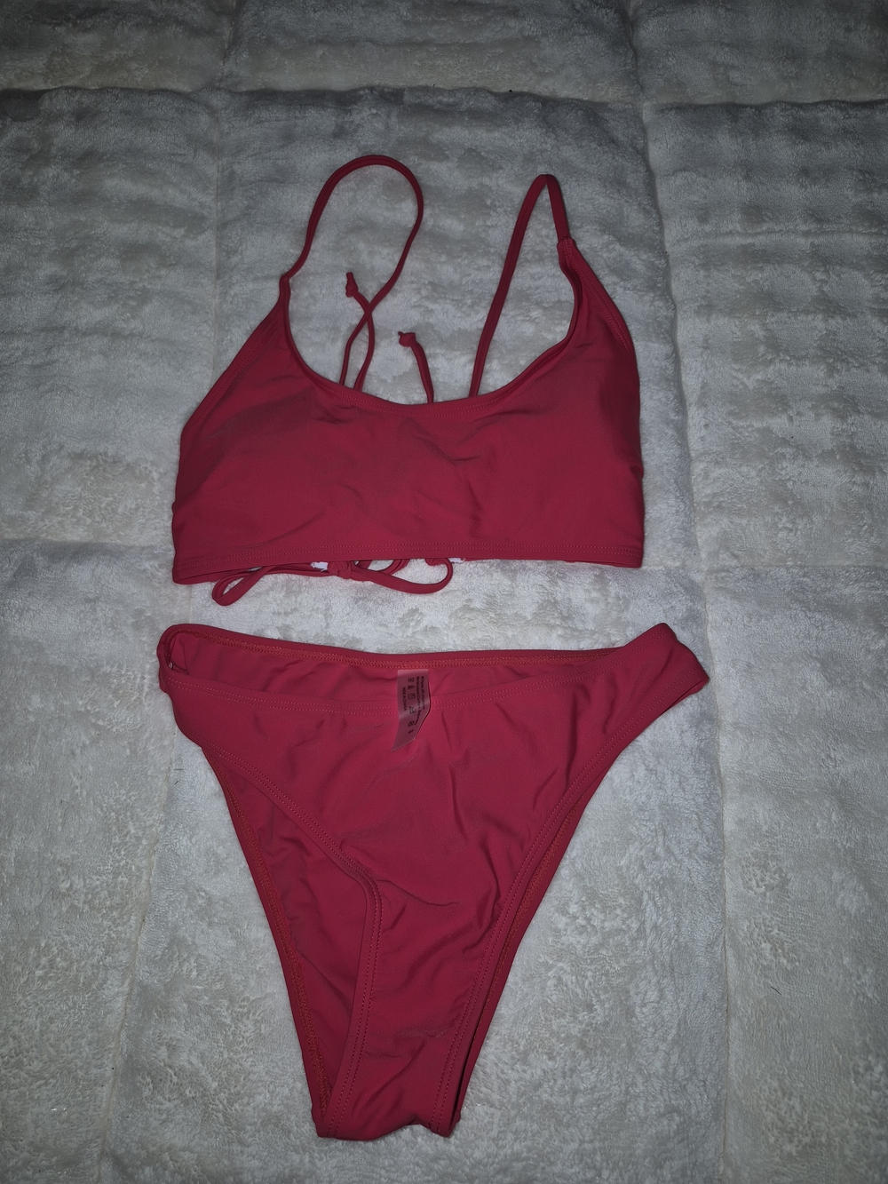 SHEIN Bright Red Two-Piece Bikini Set